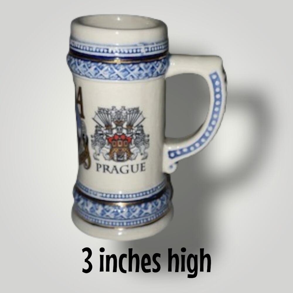 Shot glass Small Stein Prague EUC